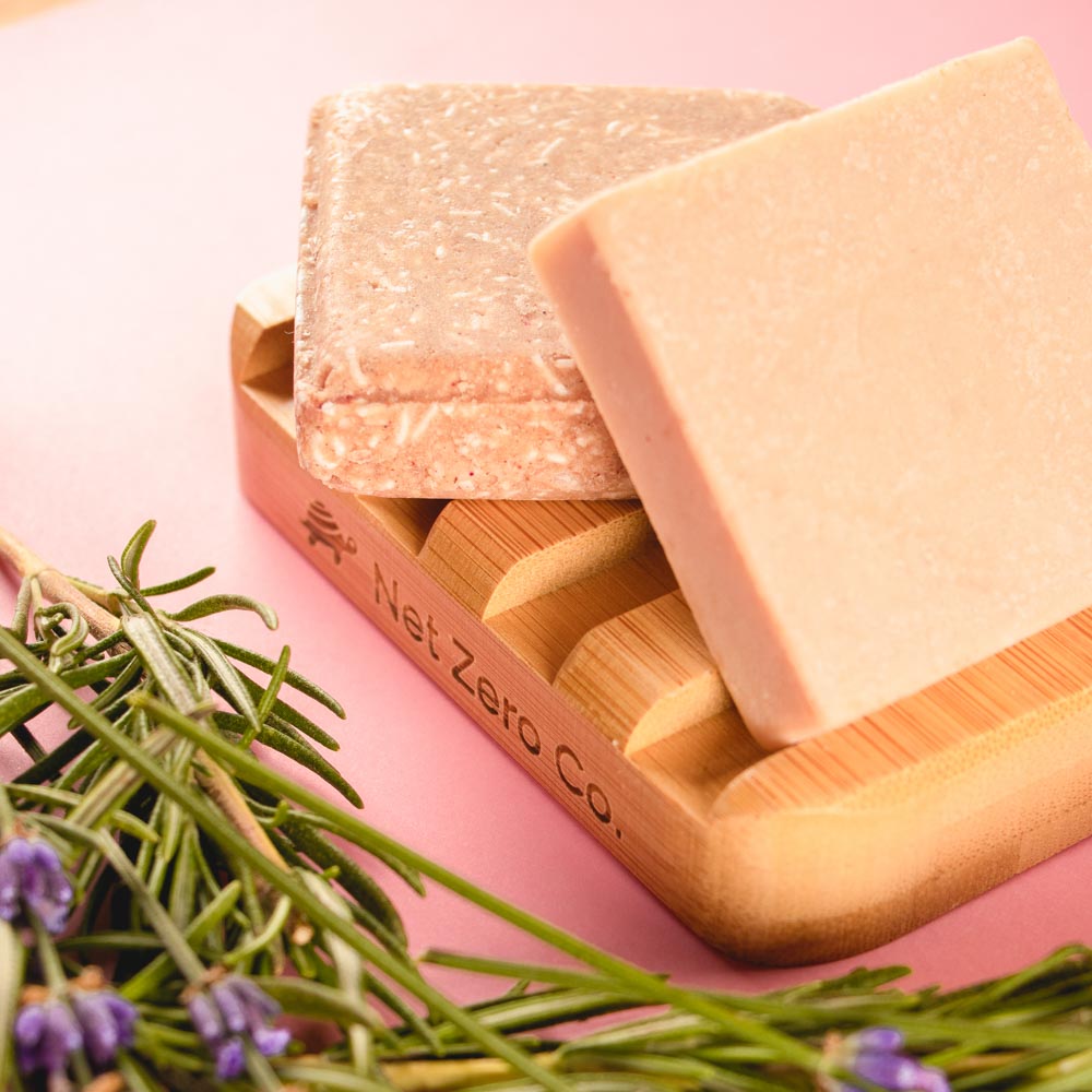 Bamboo Soap Dish With Ridges For Water Flow