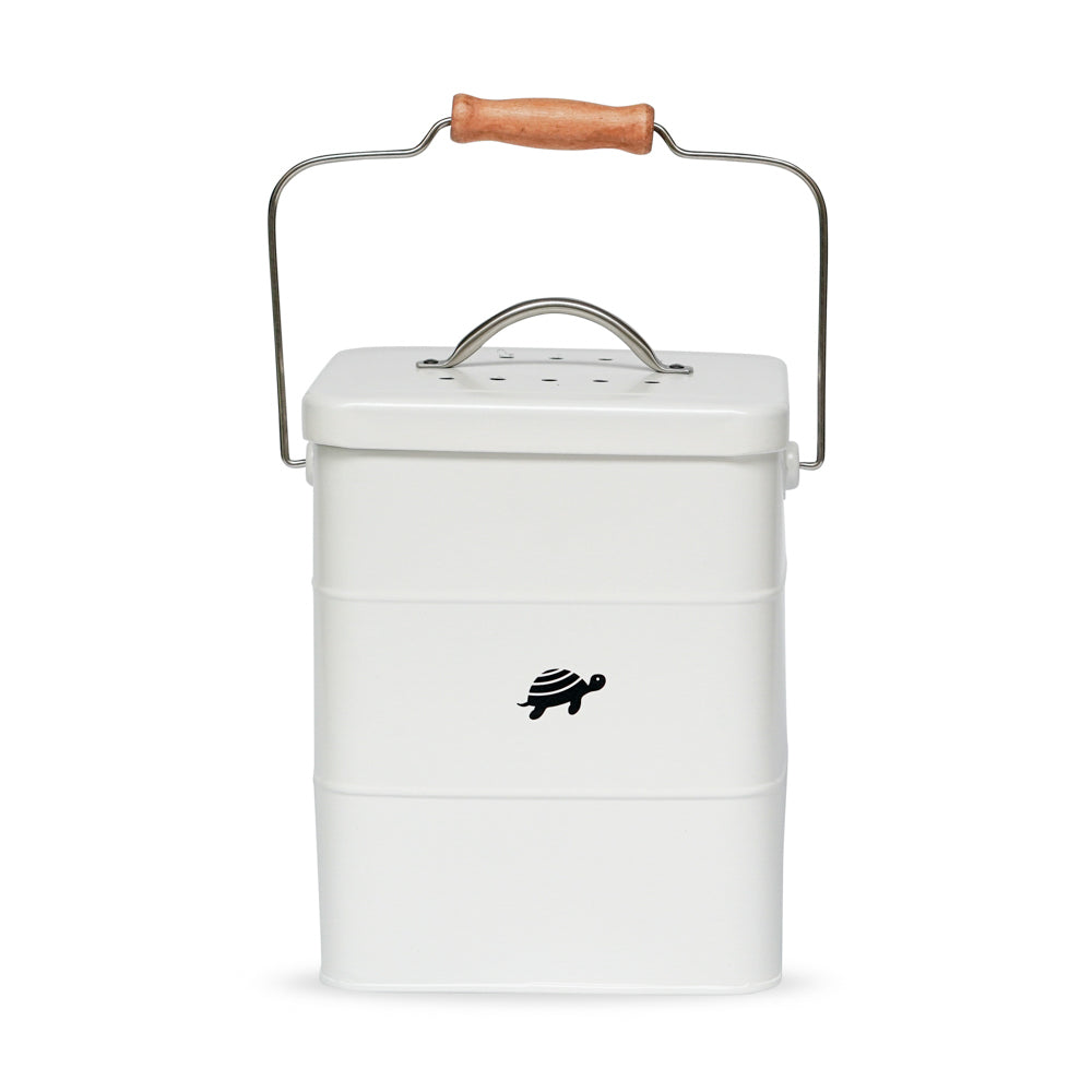 Kitchen Counter Compost Bin, Compost Pail With Inner Liner, Small Compost  Bin, Includes Charcoal Filter White Color 