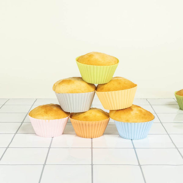 Silicone Baking Cups - 12 Pack Reusable Liners